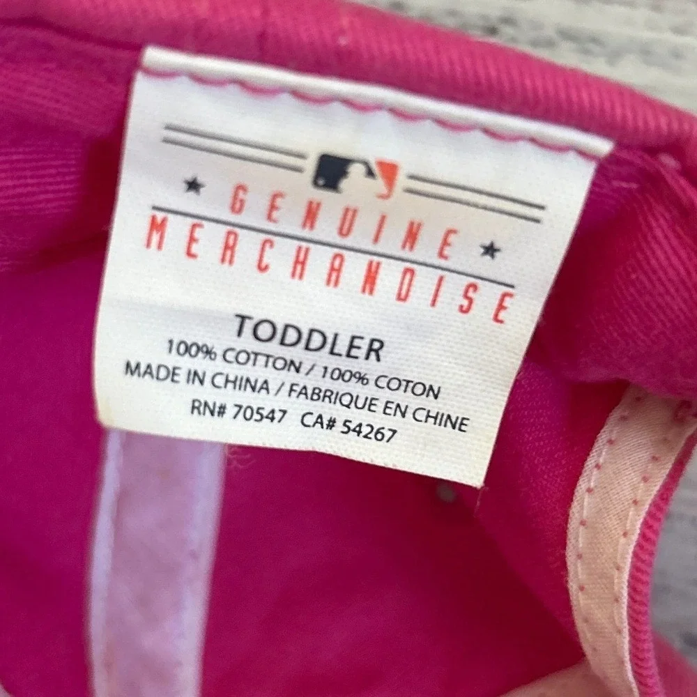 Fan Favorite Milwaukee Brewers Baseball Cap Toddler Pink Striped Heart Logo